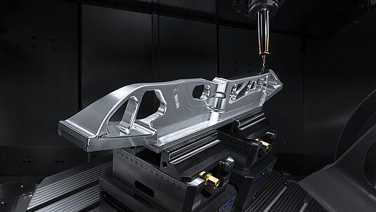 Machining of a grip for a Sports bow on a HERMLE C 400 machining centre